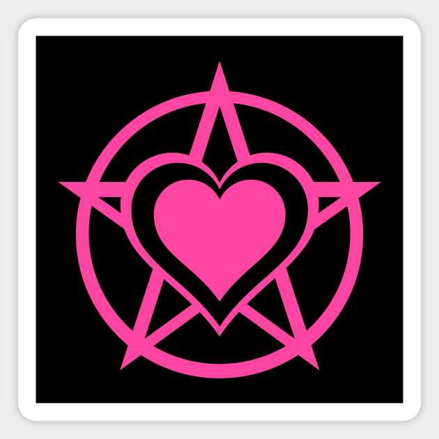 Pink Pagan Heart Cheeky Witch® Magnet by Cheeky Witch